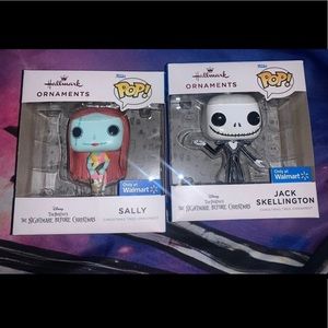Funko Pop! Hallmark- Nightmare Before Christmas Jack and Sally ornament SET